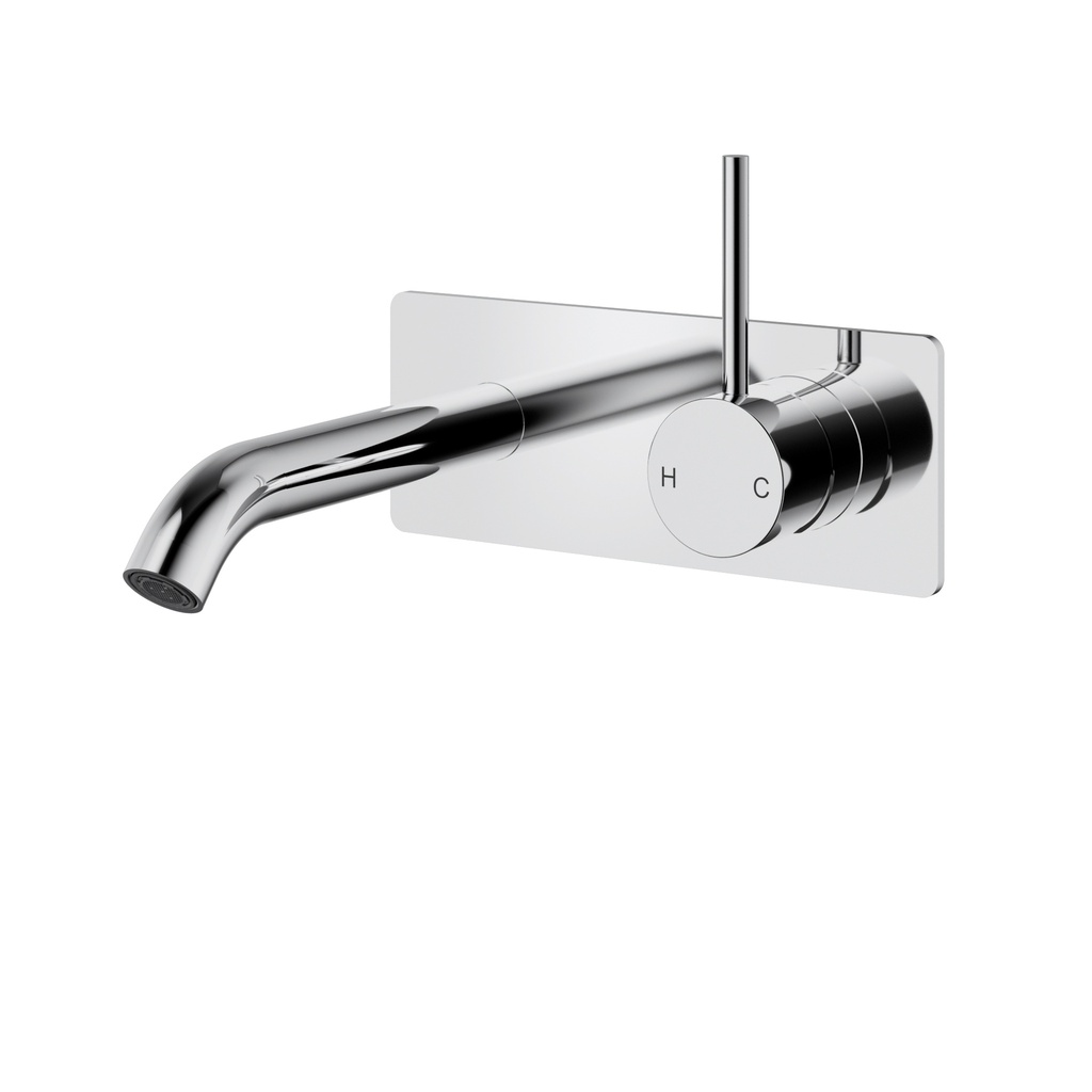 Otus Slimline Wall Basin Mixer Trim Kit Lever Up Chrome