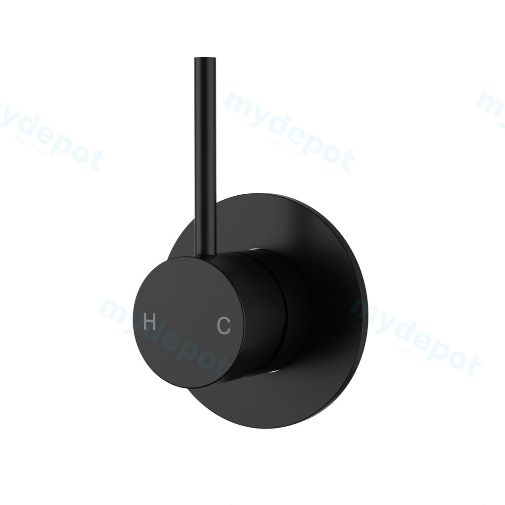 [44923] Otus Slimline Wall Basin Mixer Trim Kit Lever Up Matt Black