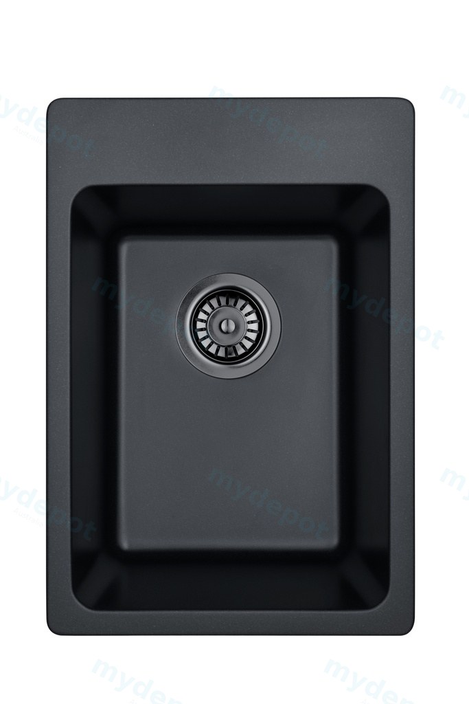 [55996] Overall Size:510X350X235mm Bowl Size:400X300X235mm Matte BlackLaufey Granite Laundry/Bar Sink