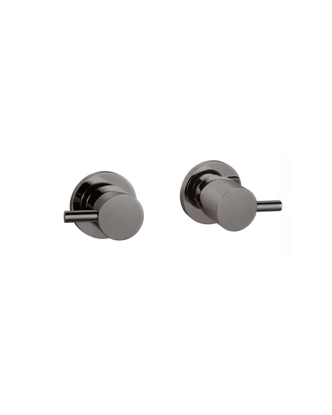 Pentro  Gun Metal Grey Round Shower Taps