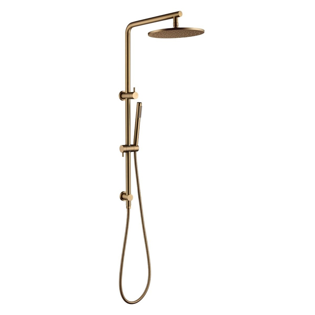 [40800] Pentro 10" Brushed Yellow Gold Round Handheld Shower Station