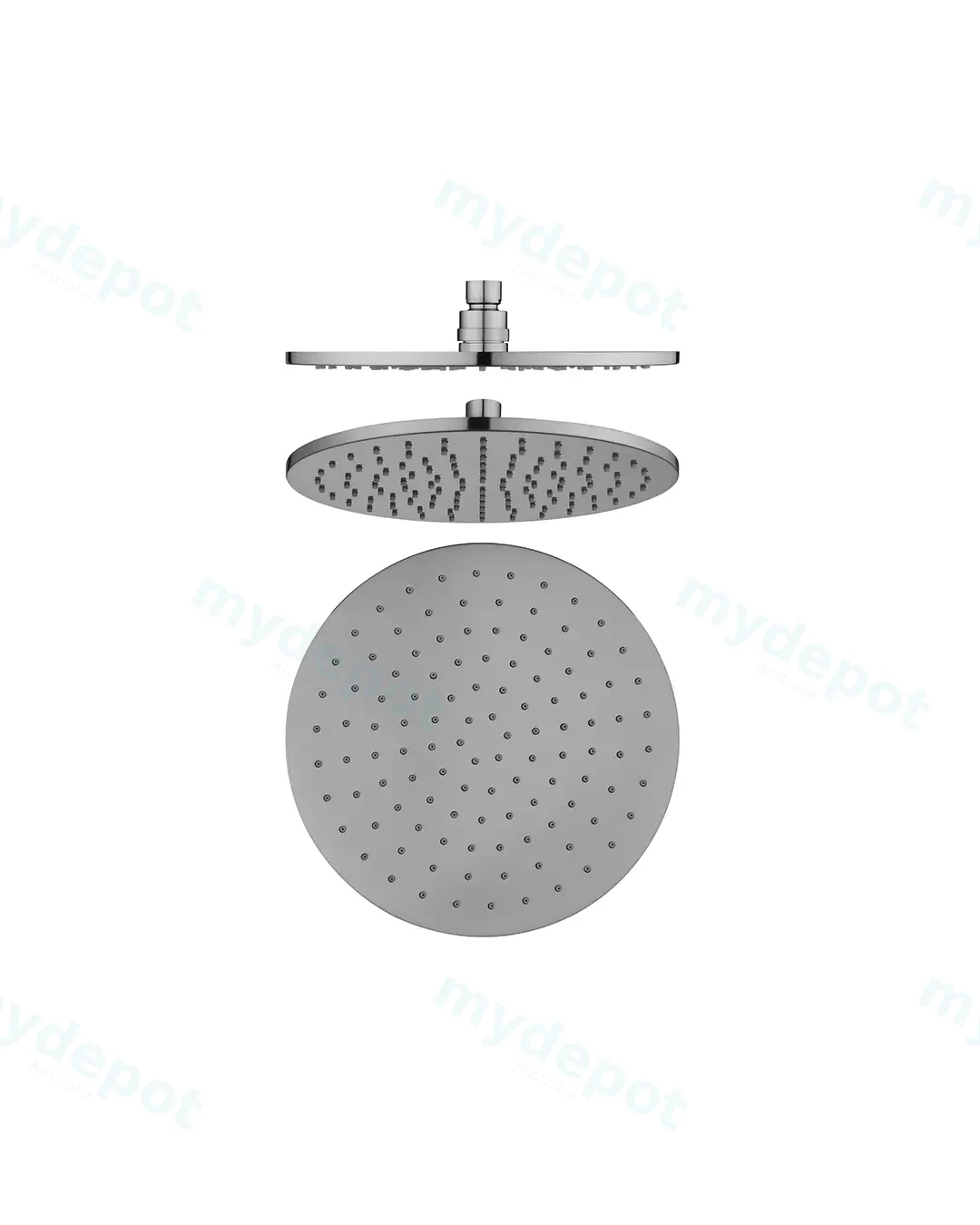 [40827] Pentro 10" Solid Brass Round Brushed Nickel Rainfall Shower Head