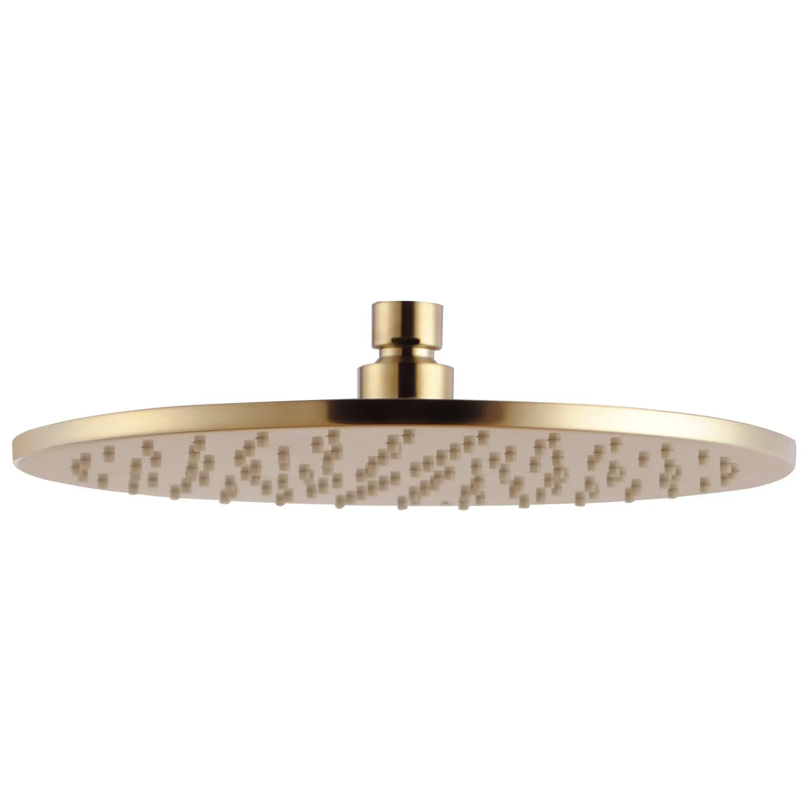 Pentro 10" Solid Brass Round Brushed Yellow Gold Rainfall Shower Head