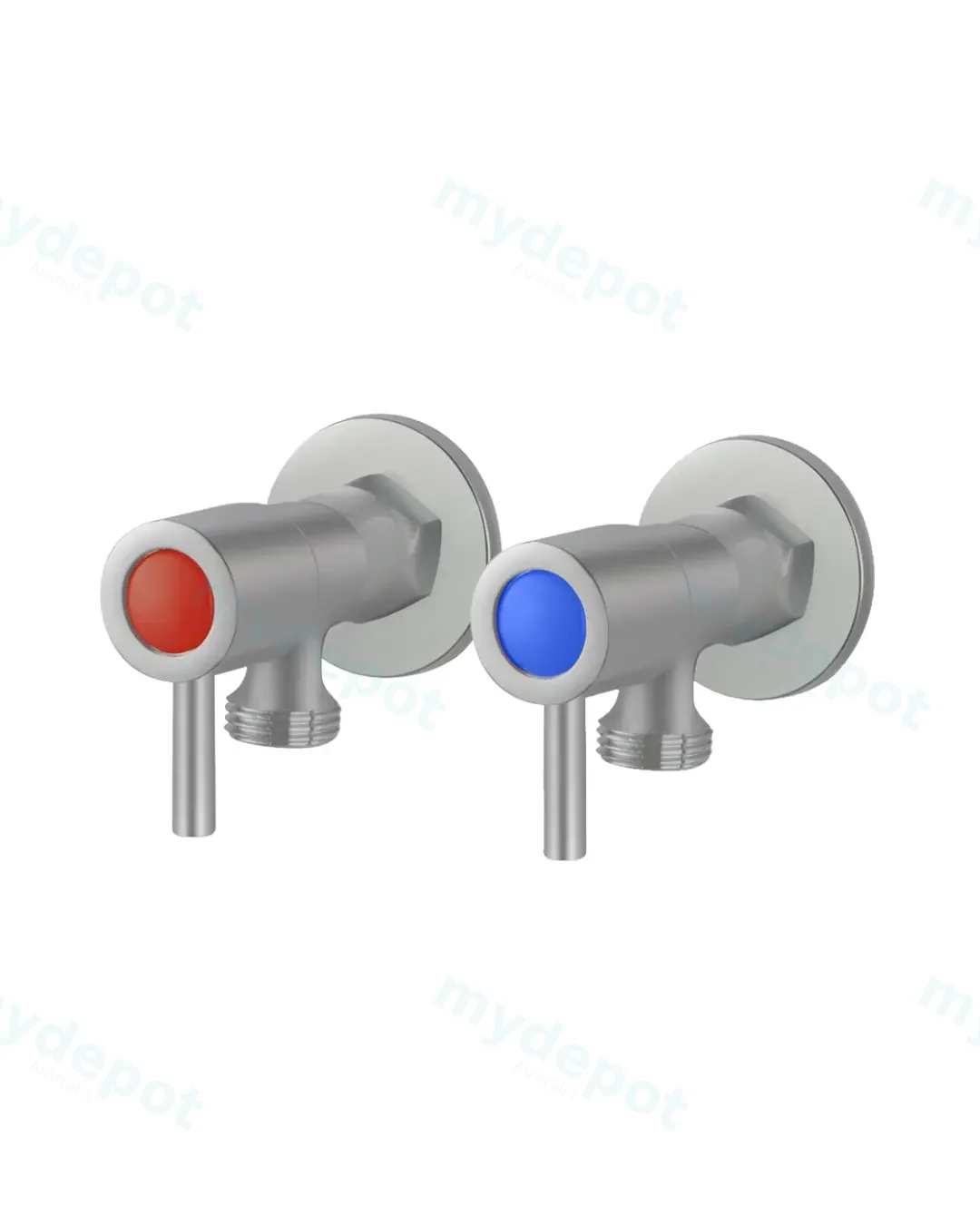 [40819] Pentro Brushed Nickel G 3/4" Washing Machine Taps SET
