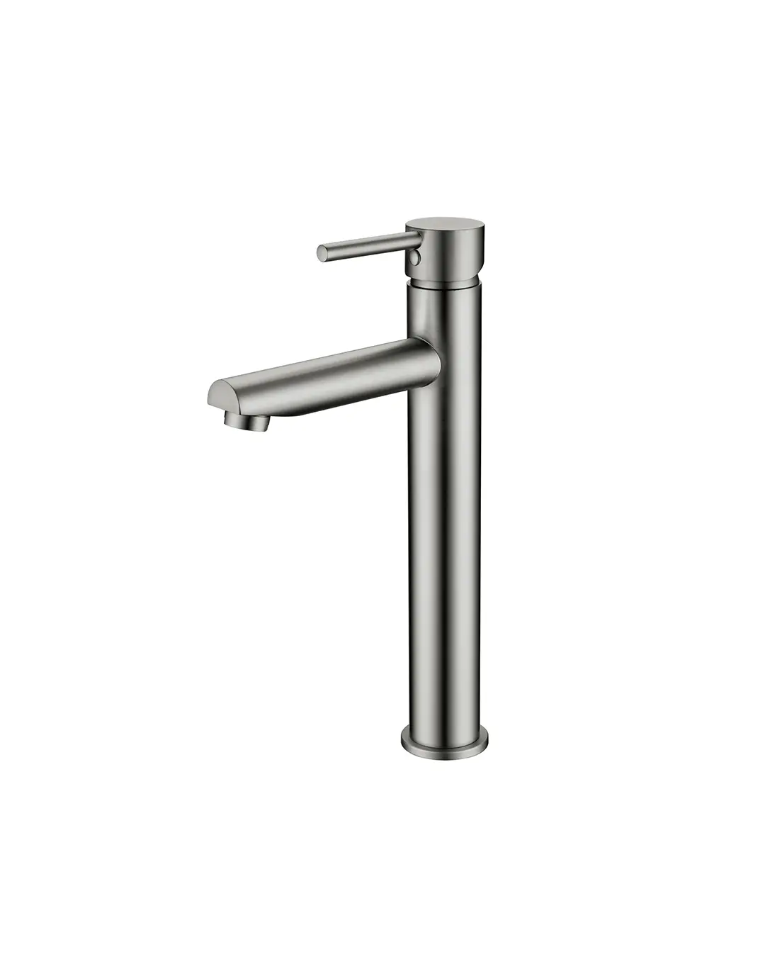 Pentro Brushed Nickel Round Tall Basin Mixer