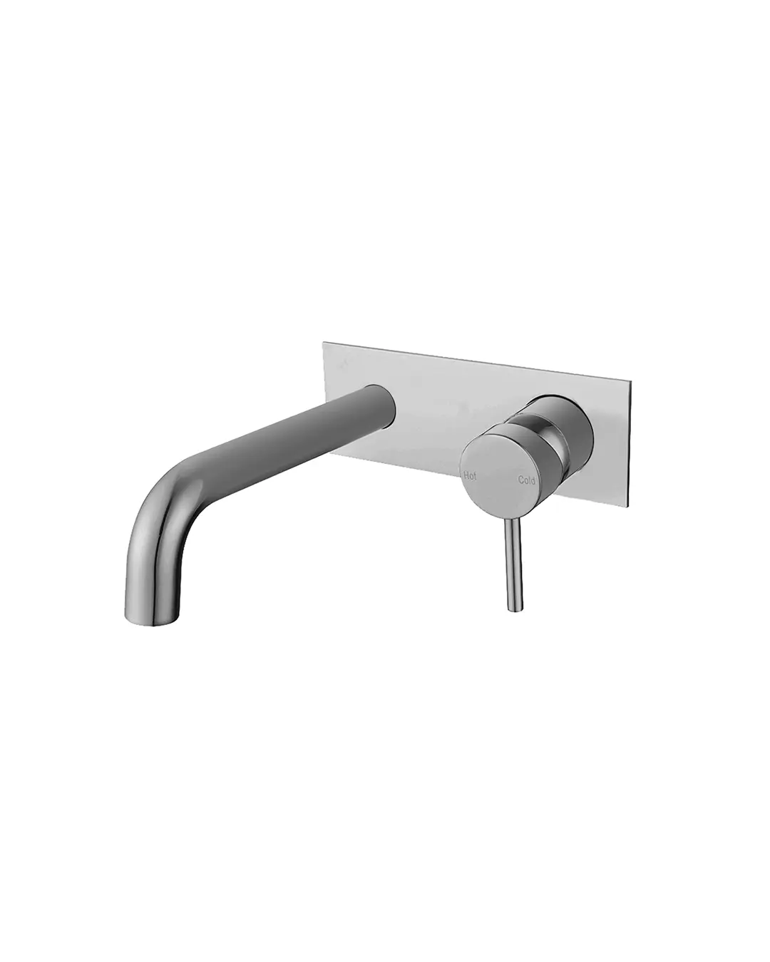 Pentro Brushed Nickel Wall Mixer With Round Spout