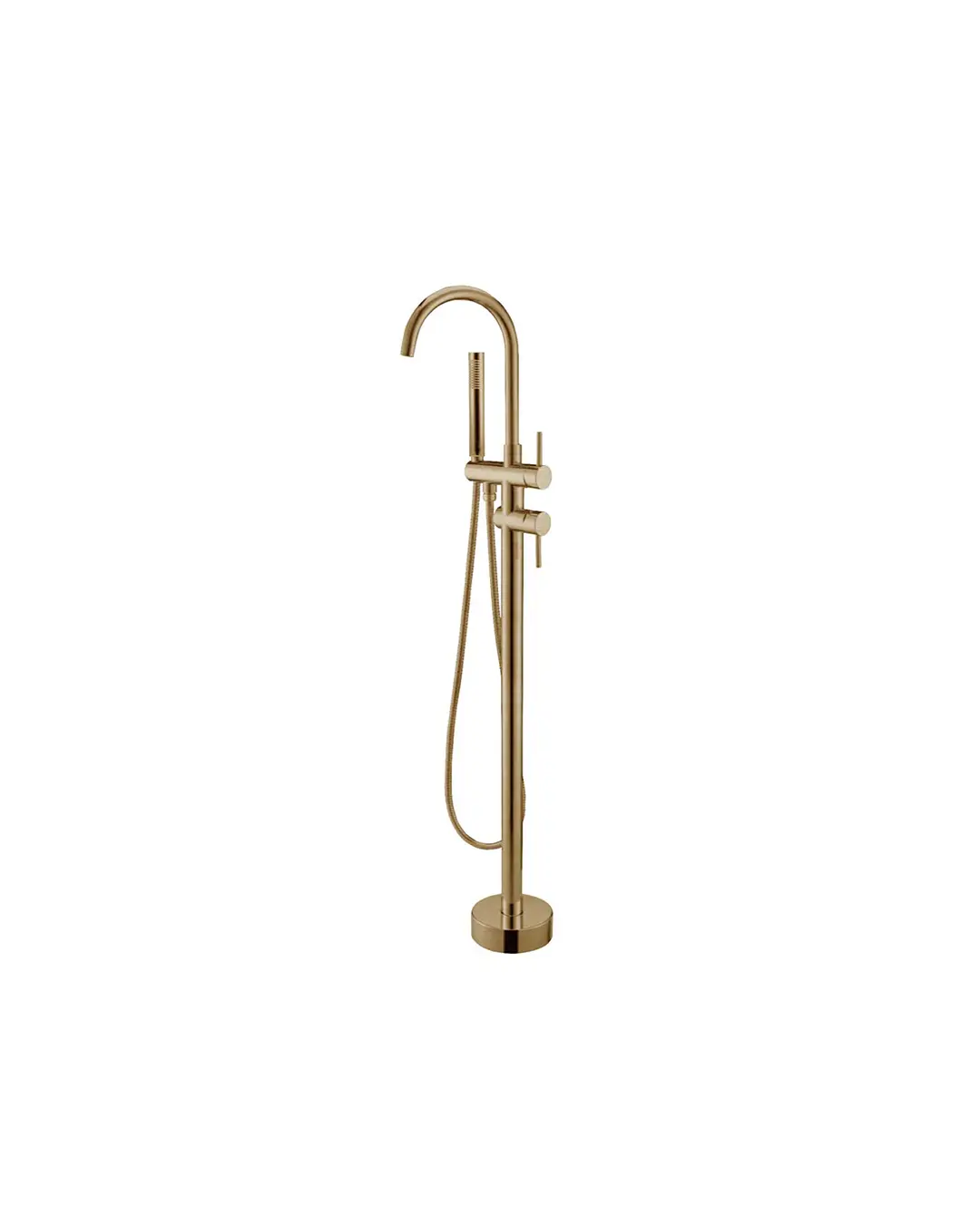 [40792] Pentro Brushed Yellow Gold Free Standing Spout & Shower