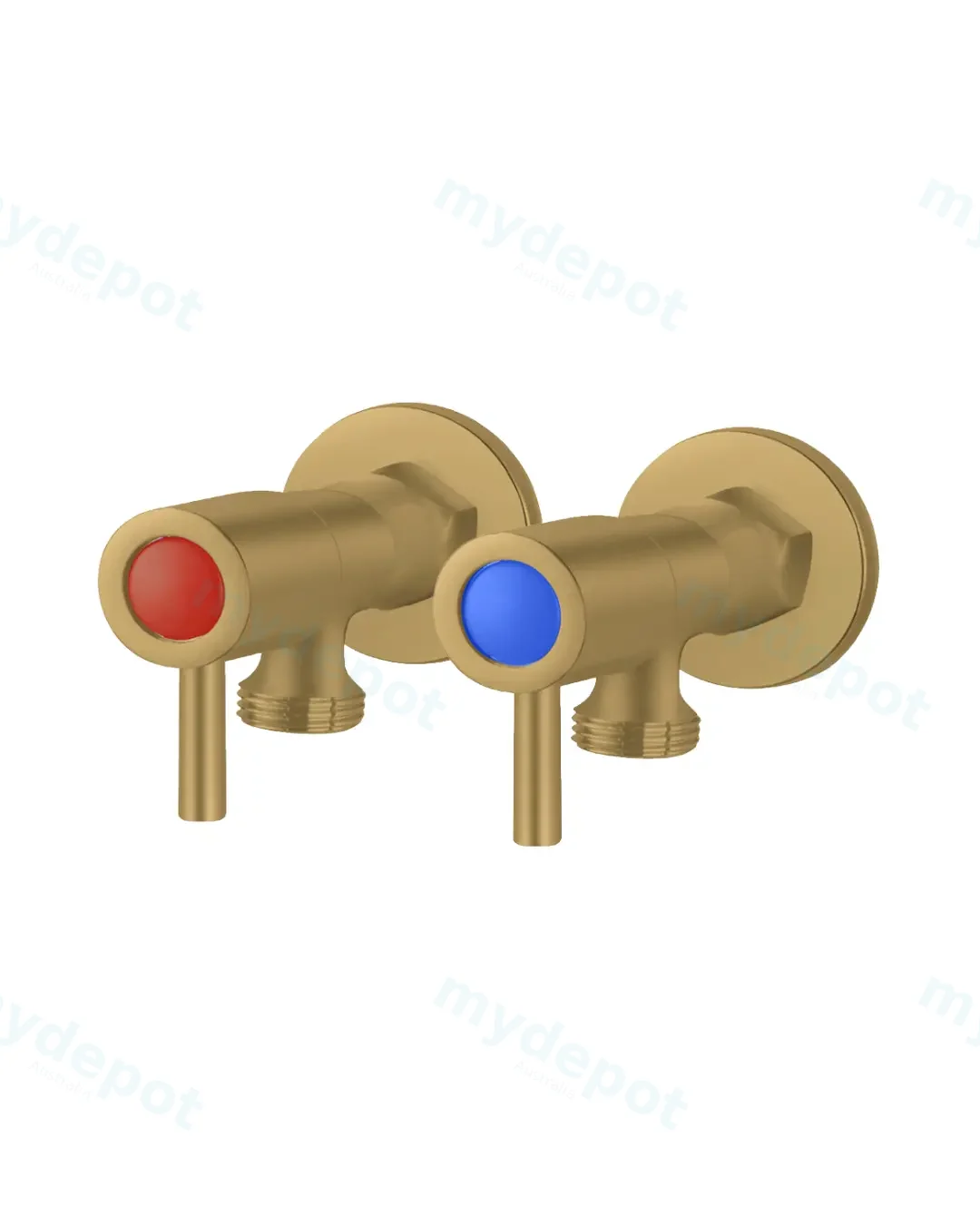 [40789] Pentro Brushed Yellow Gold G 3/4" Washing Machine Taps SET