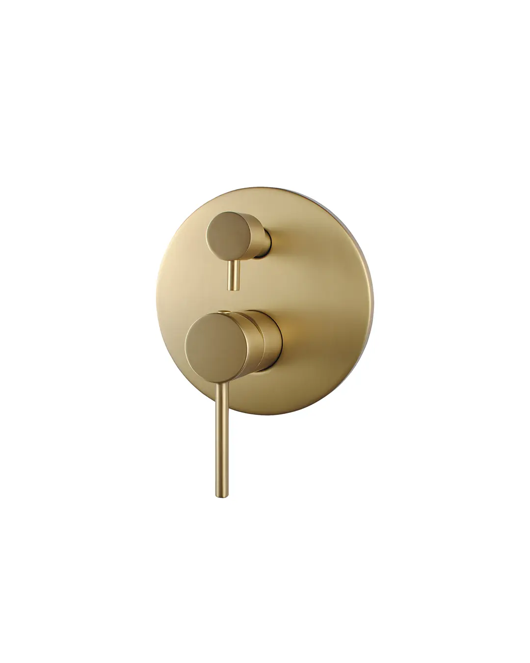 [40786] Pentro Brushed Yellow Gold Round Shower Mixer