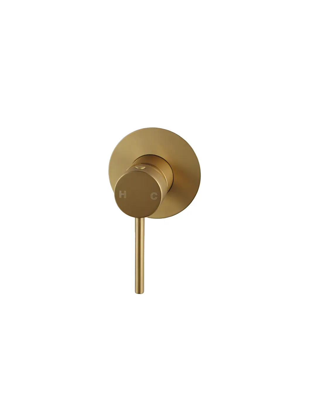 Pentro Brushed Yellow Gold Round Shower Mixer Tap with 65mm Cover plate