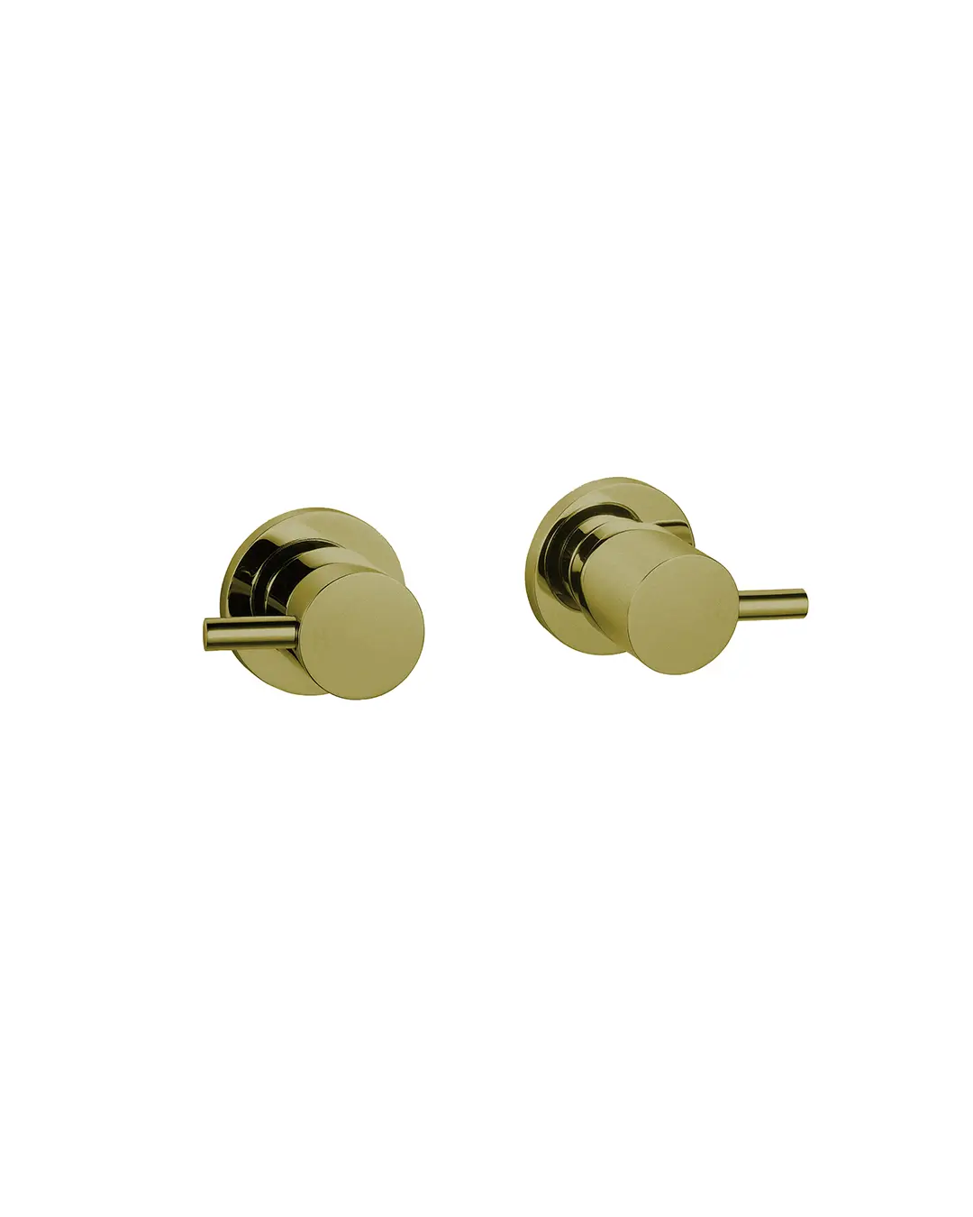 Pentro Brushed Yellow Gold Round Shower Taps