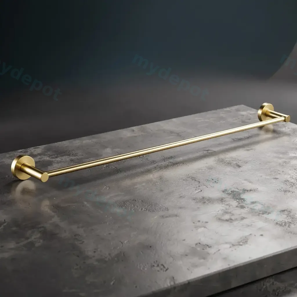Pentro Brushed Yellow Gold Single Towel Rail 790mm(Cuttable)