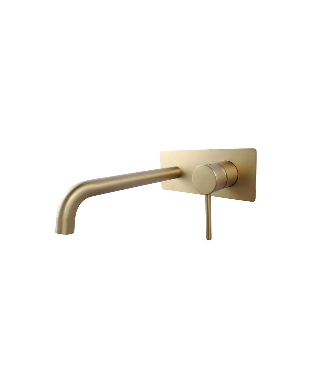 Pentro Brushed Yellow Gold Wall Mixer With Round Spout