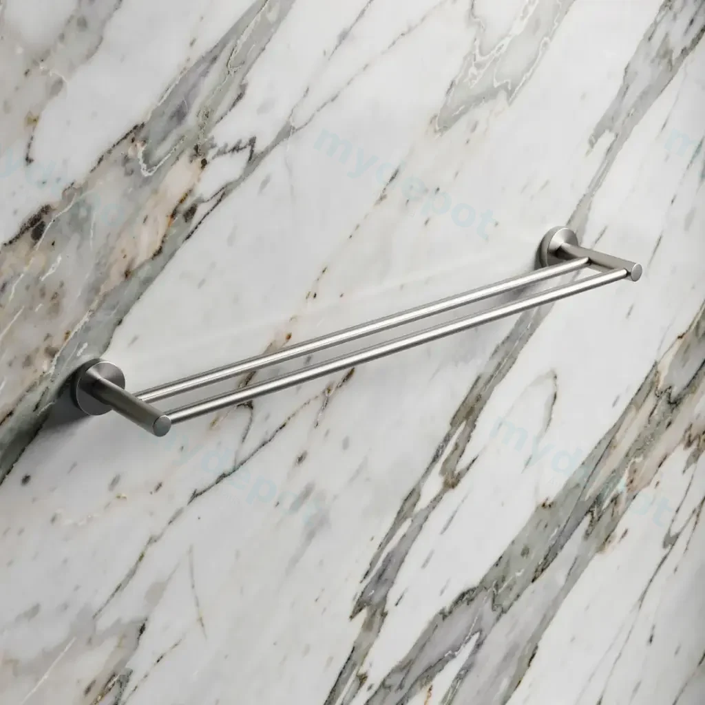 [40741] Pentro Chrome Double Towel Rail 790mm(Cuttable)