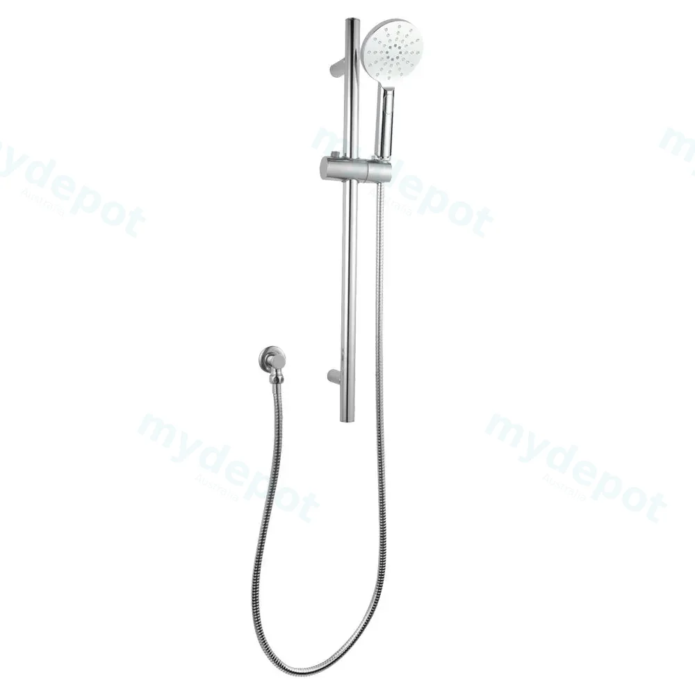 [40738] Pentro Chrome Round Handheld Shower Rail Set
