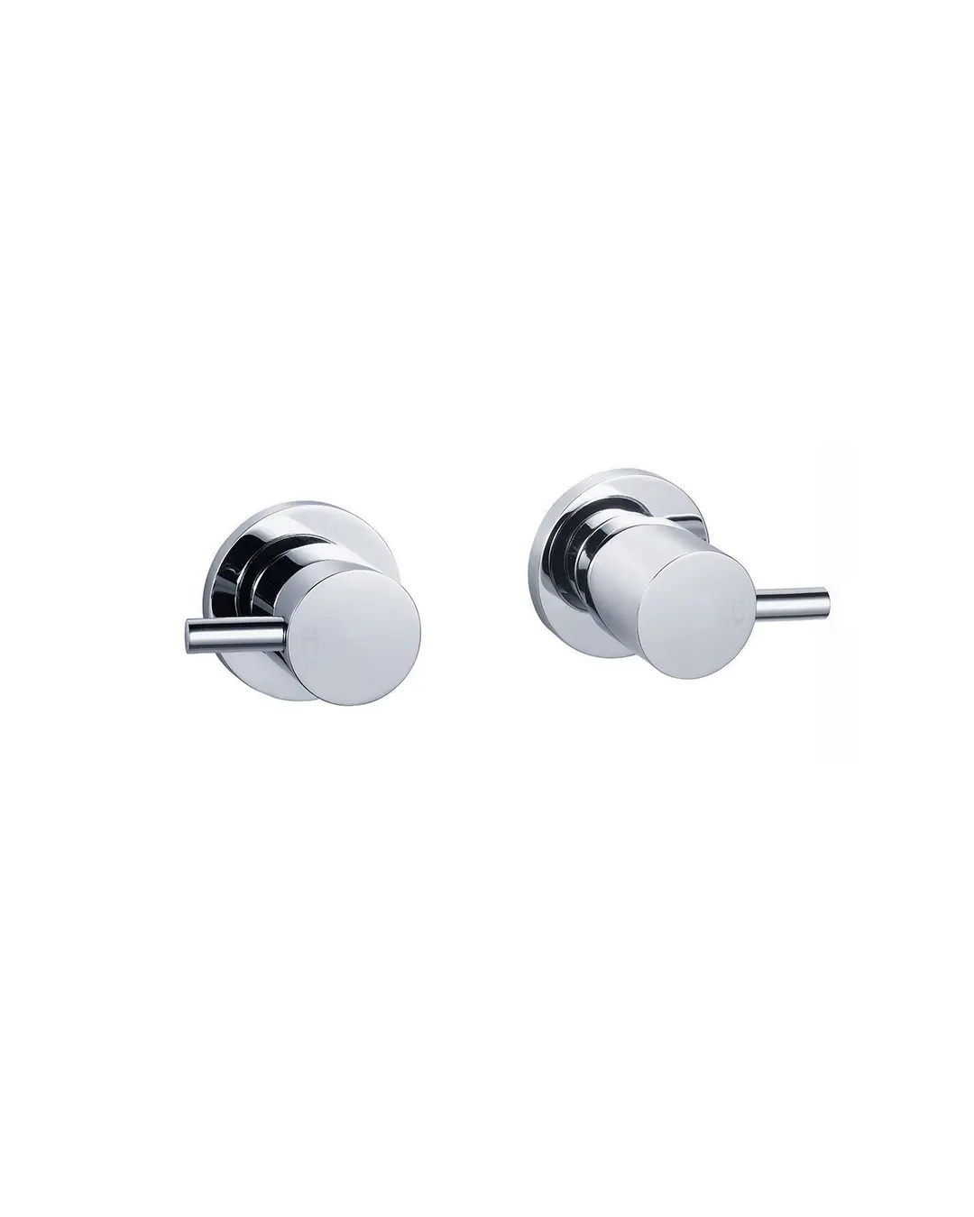 [40726] Pentro Chrome Round Shower Taps