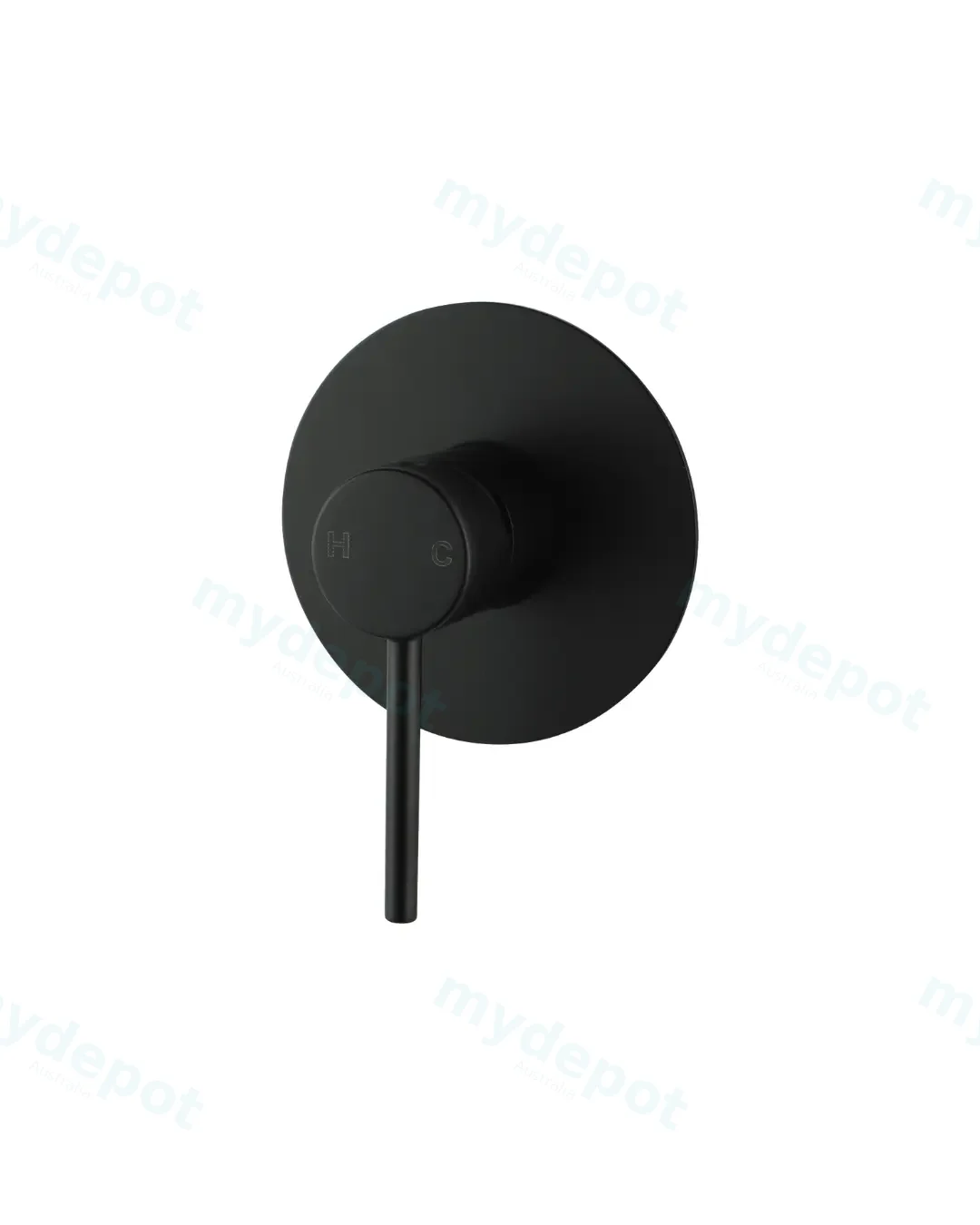 [40753] Pentro Matte Black Round Shower Mixer Tap