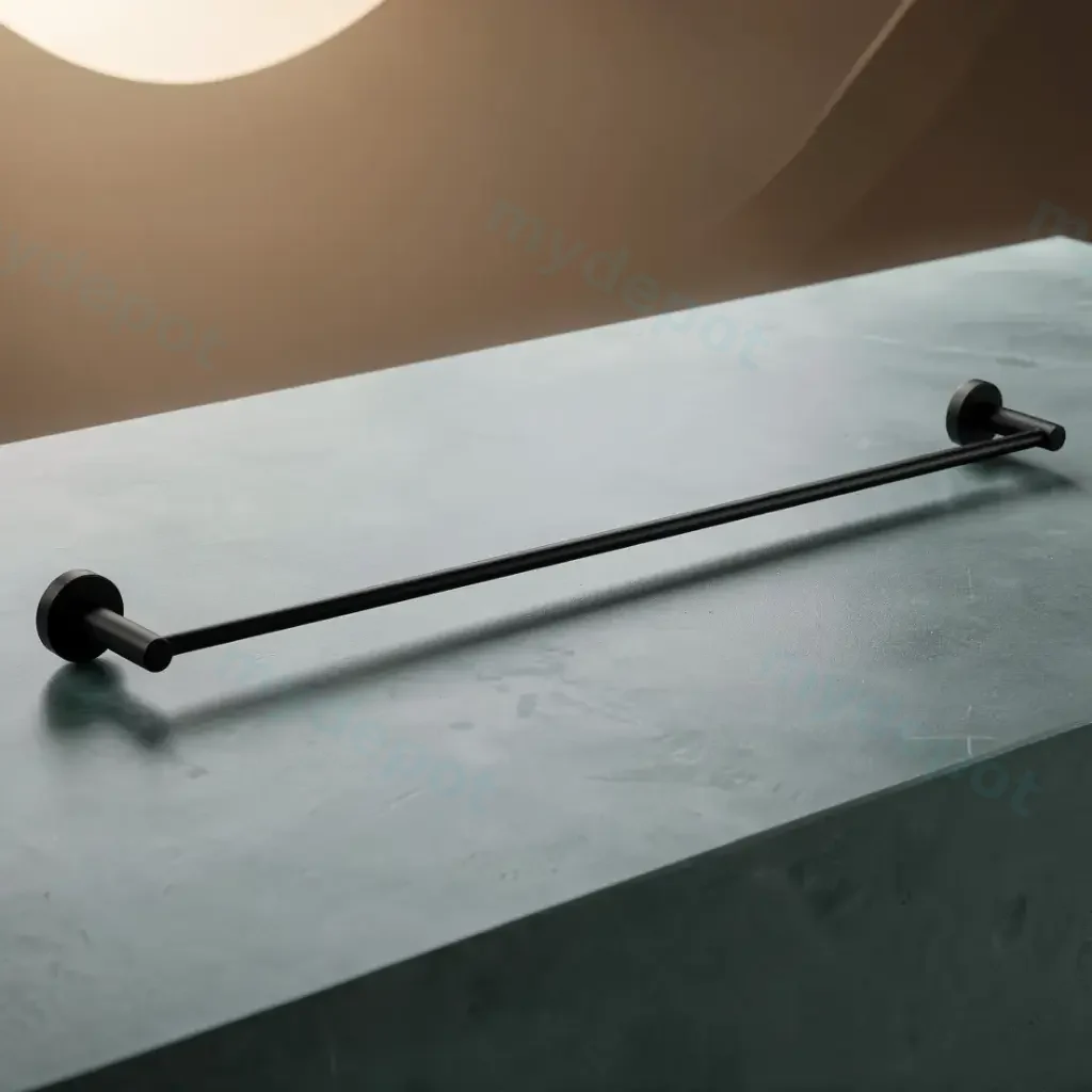 [40771] Pentro Matte Black Single Towel Rail 790mm(Cuttable)