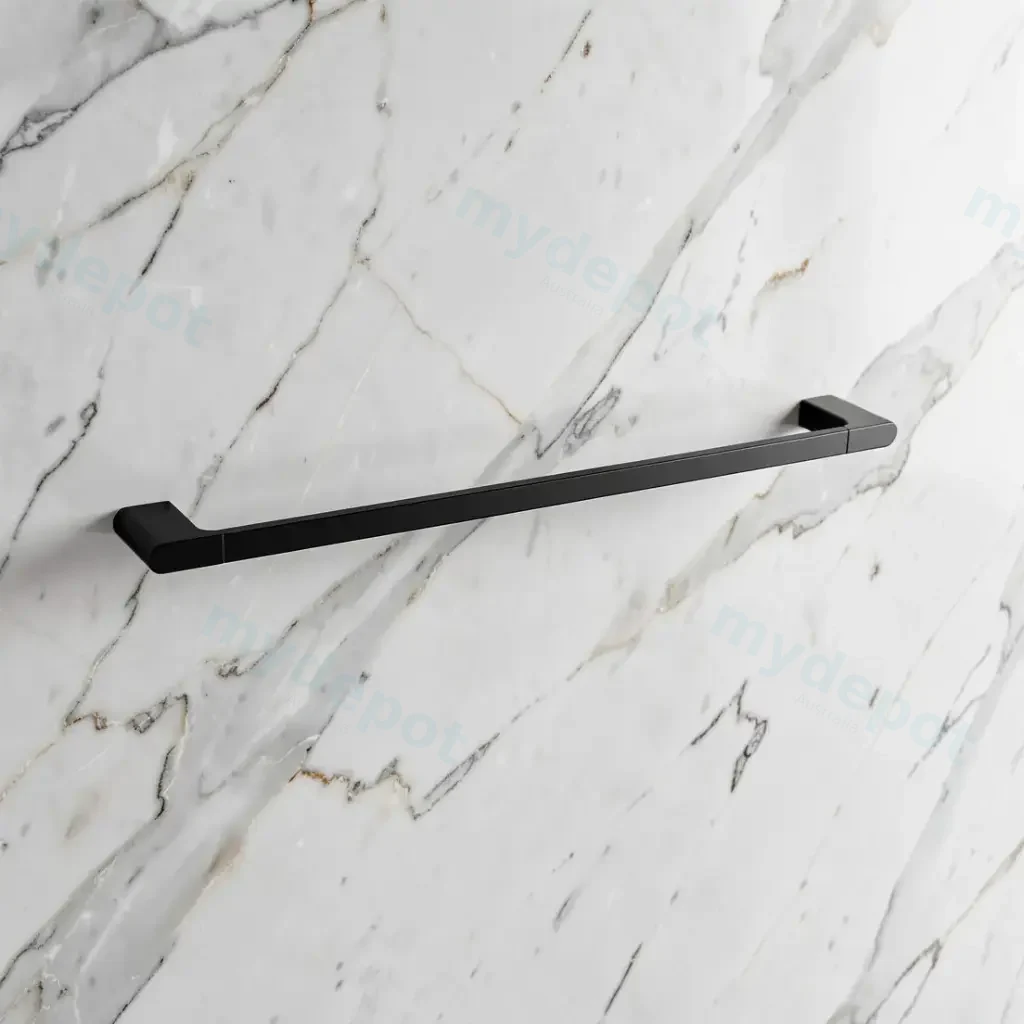 Persano Matte Black Zinc Alloy 600mm Single Towel Rail
