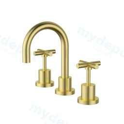 [44593] Plnz Washing Machine Stops Brushed Gold Lead Free