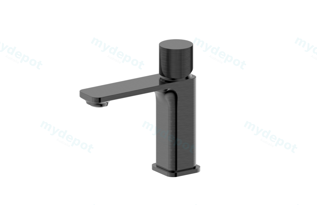 Qi Kasten Basin Mixer Brushed Gun Metal