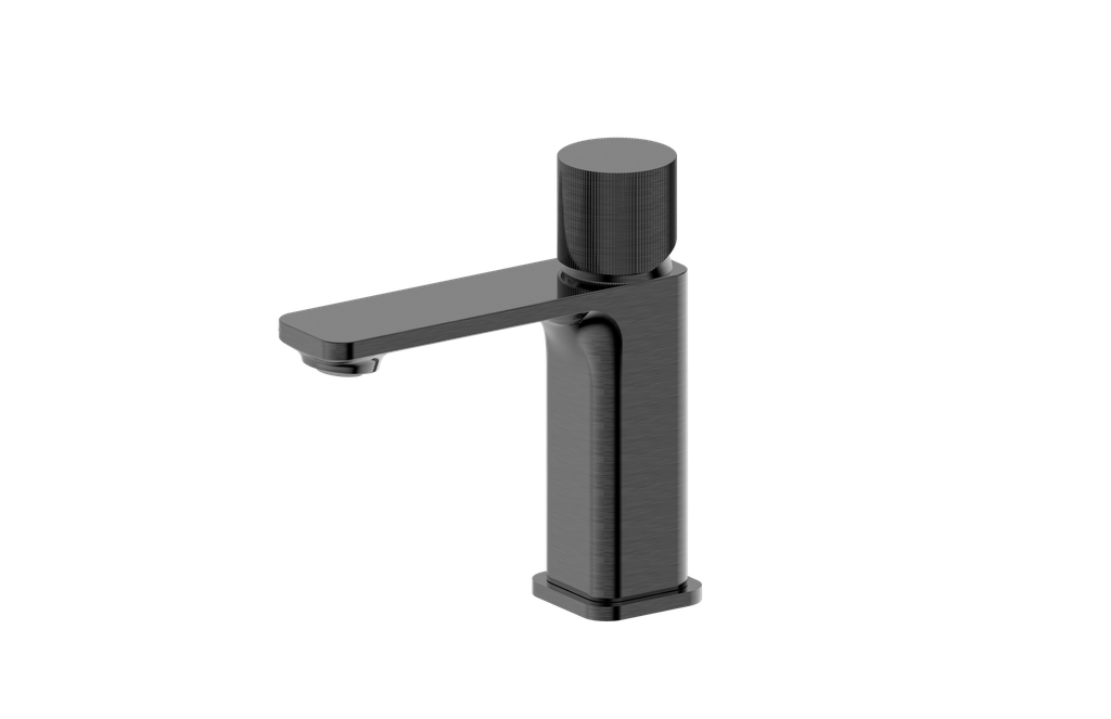 Qi Kasten Basin Mixer Brushed Gun Metal