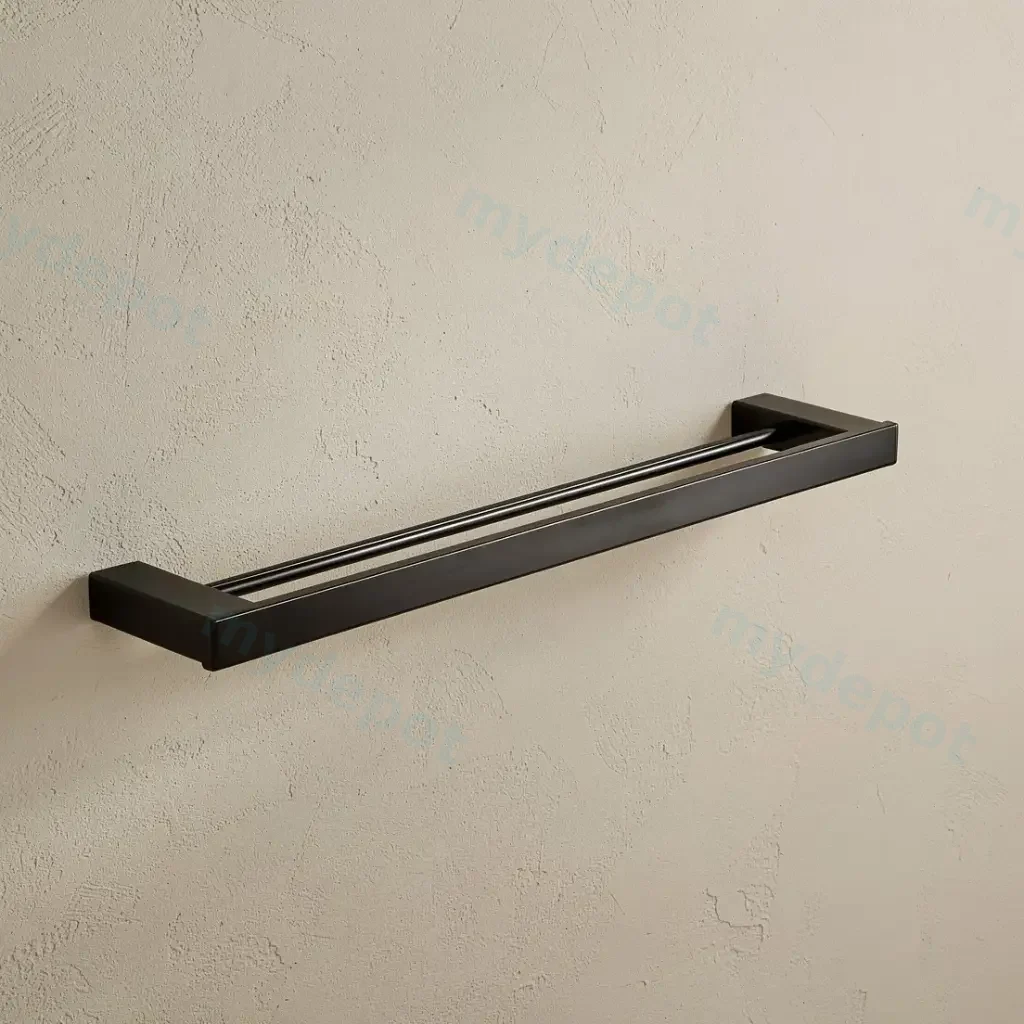 [43623] Rosa Double Towel Rail 750mm SS304 Stainless Steel(Matt Black)