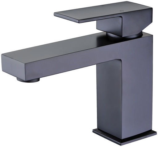 Rosa Rectangle Handle Basin Mixer Matt Black Lead Free