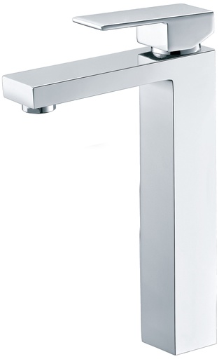 Rosa Rectangle Handle High Rise Basin Mixer Chrome Lead Free