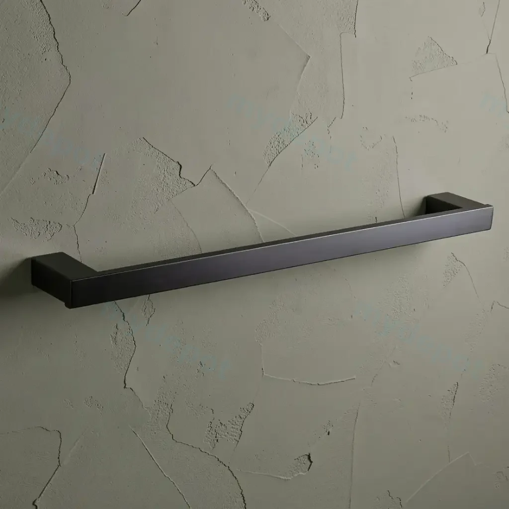 [43618] Rosa Single Towel Rail 610 mm SS304 Stainless Steel(Matt Black)