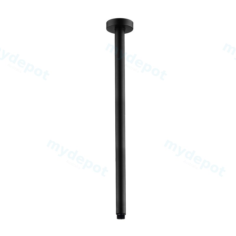 Round Black Ceiling Shower Arm 600mm