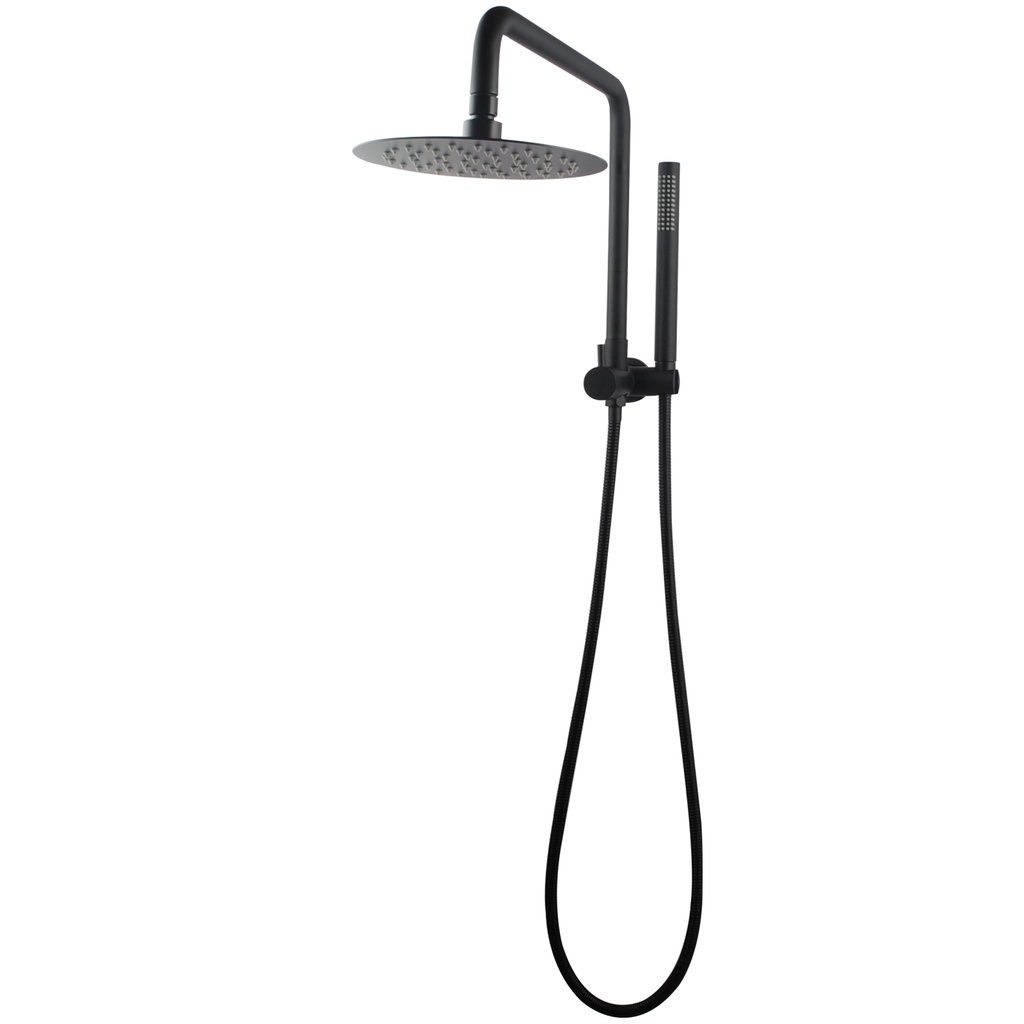 [40343] Round Black Shower Station without Shower Head and Handheld Shower