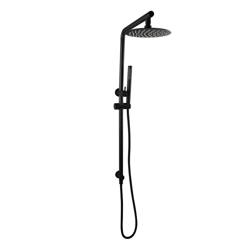 Round Black Shower Station(Right Angle) without Shower Head and Handheld Shower