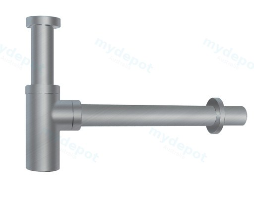 [41098] Round Brushed Nickel Bottle Trap 32mm