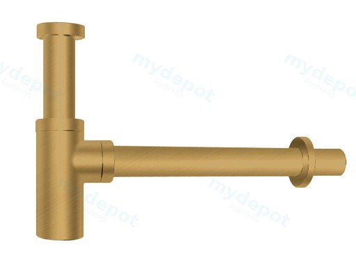 [41097] Round Brushed Yellow Gold Bottle Trap 32mm