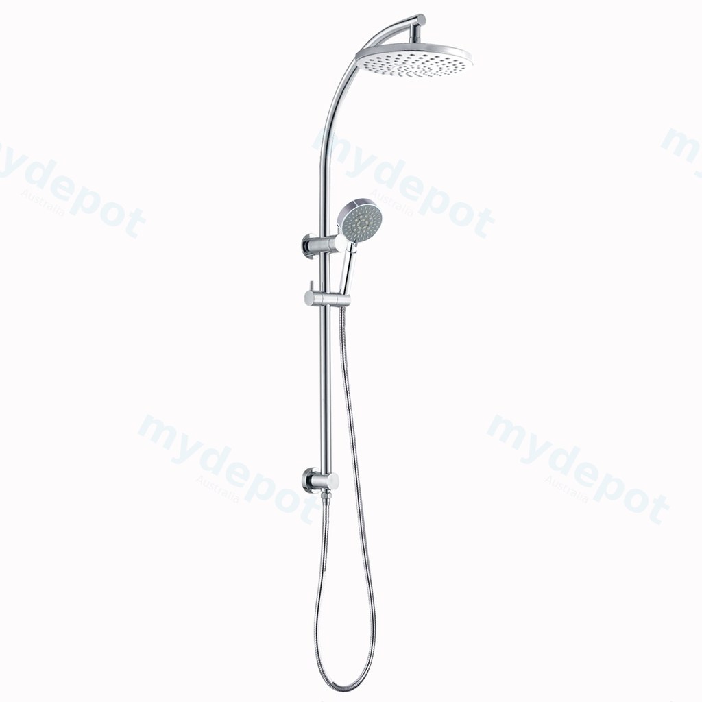 Round Chrome Shower Station without Shower Head and Handheld Shower