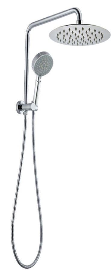 Round Chrome Shower Station without Shower Head and Handheld Shower