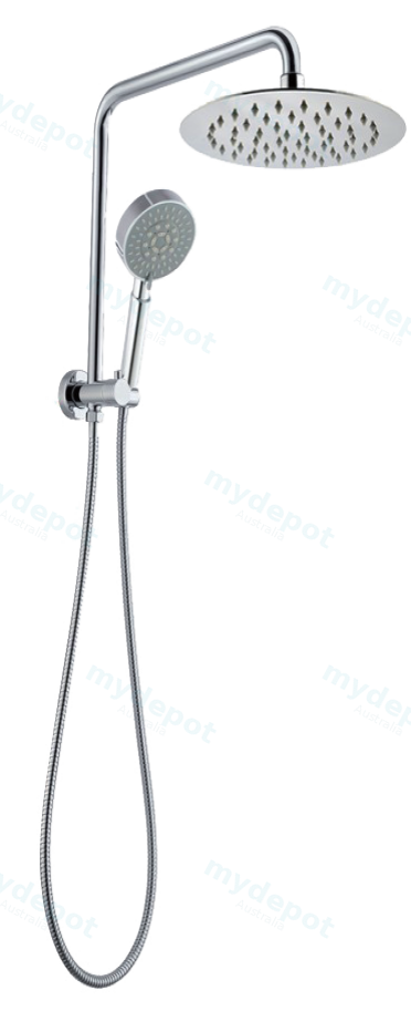 [40344] Round Chrome Shower Station without Shower Head and Handheld Shower(530mm Height)