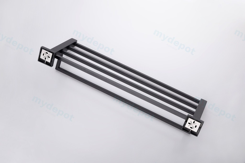 [40161] Round Chrome Stainless Steel Railwithout Handheld Shower,Fixed Wall Connector Set