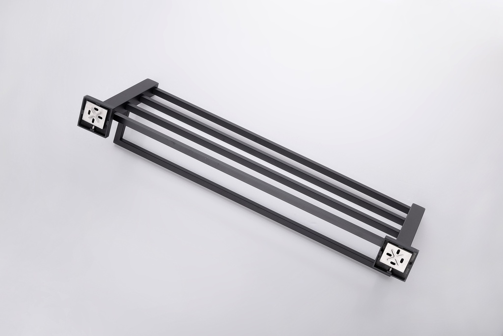 [40161] Round Chrome Stainless Steel Railwithout Handheld Shower,Fixed Wall Connector Set