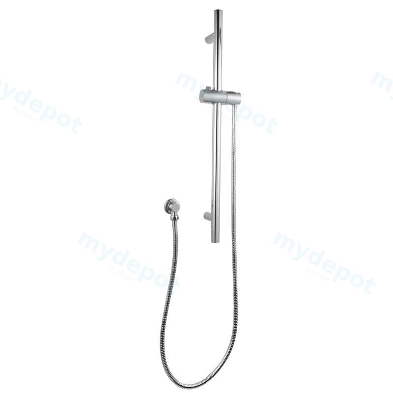 Round Chrome Stainless Steel Railwithout Handheld Shower,Fixed Wall Connector Set