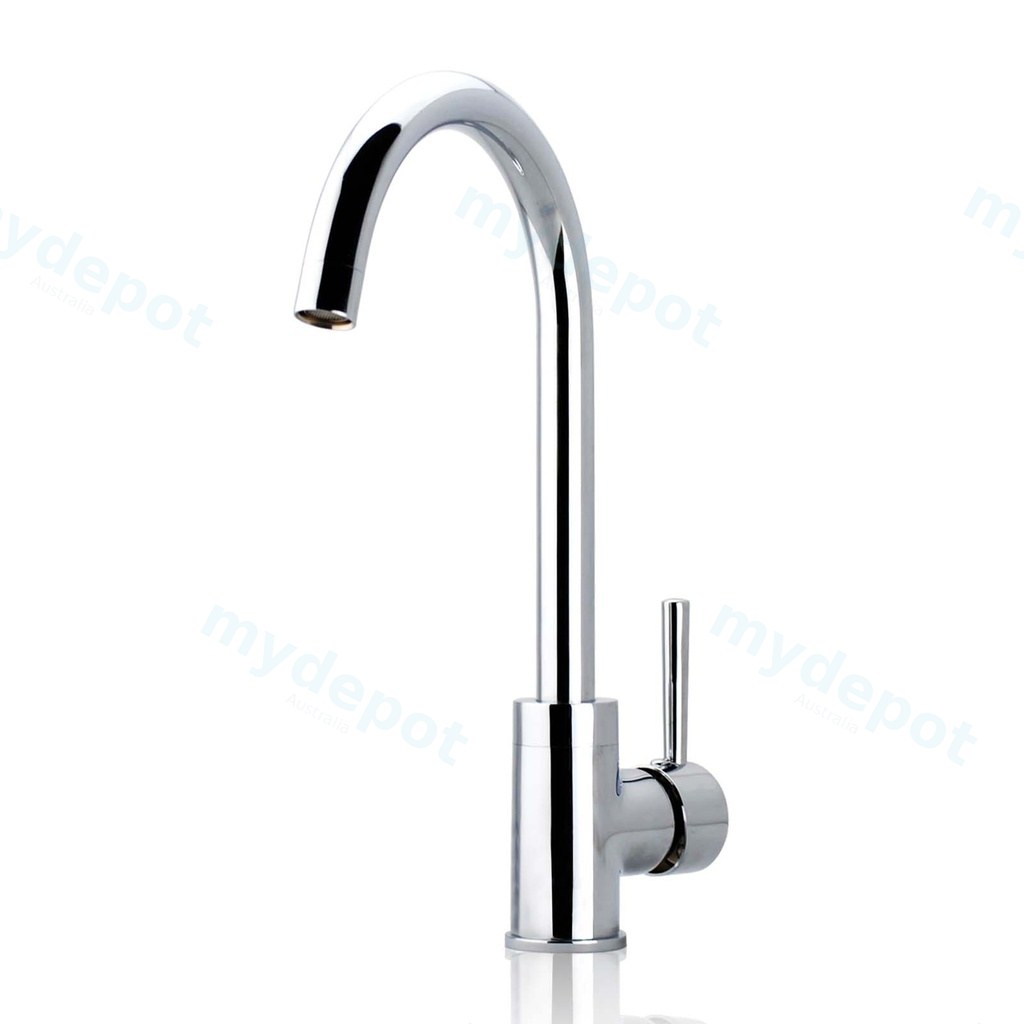 Round Chrome Standard Kitchen Sink Mixer Tap