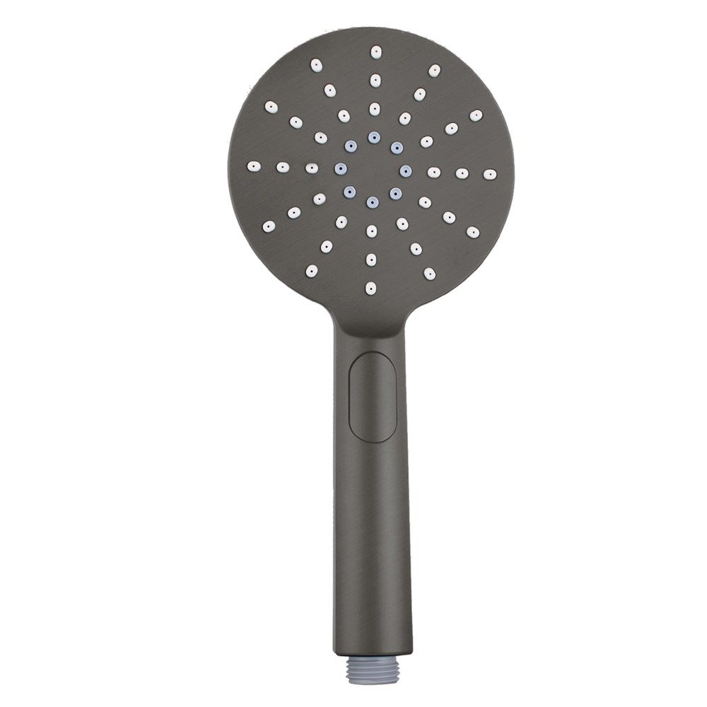 Round Gun Metal Grey Handheld Shower(ABS)