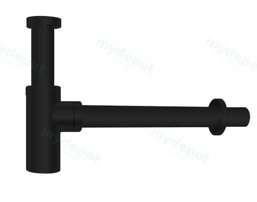 [41096] Round Matte Black Bottle Trap 32mm