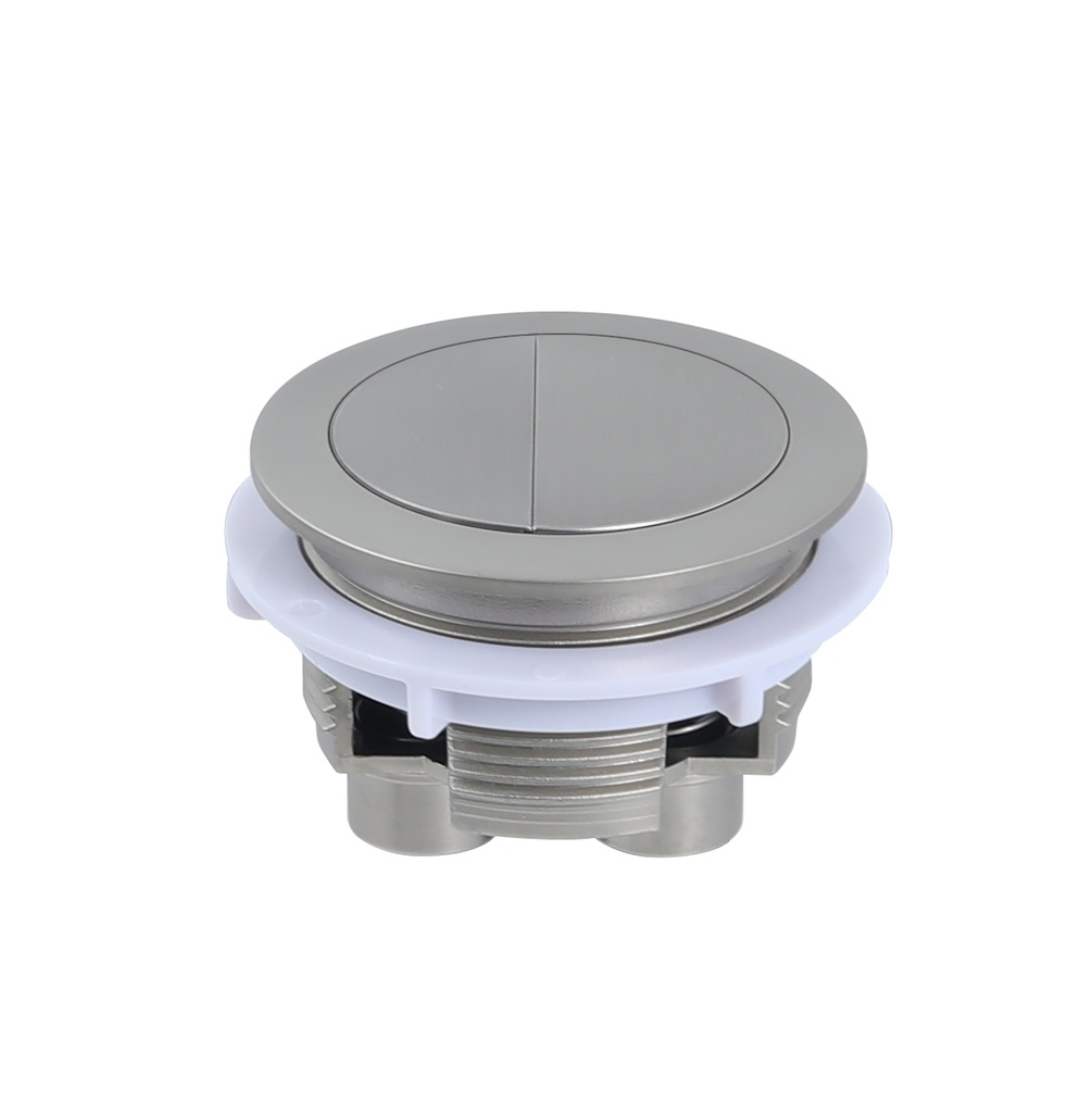 [56281] Round Press Button Brushed Nickel