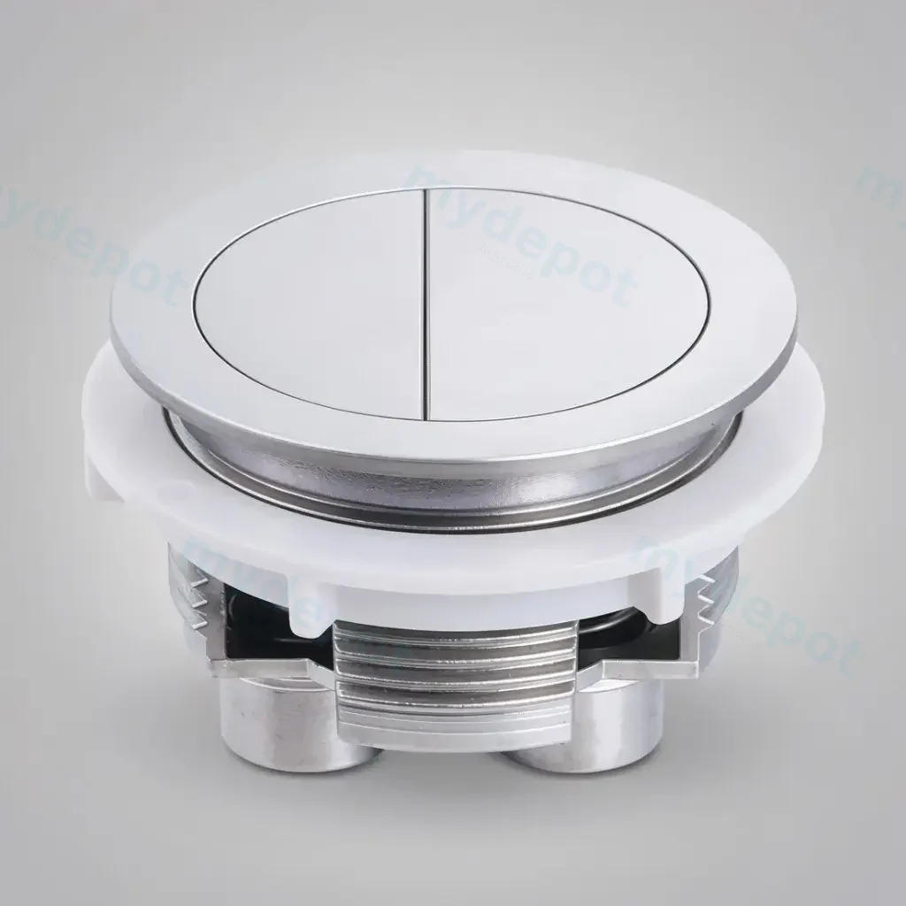 Round Press Button Chrome
