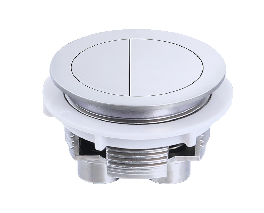 Round Press Button Chrome