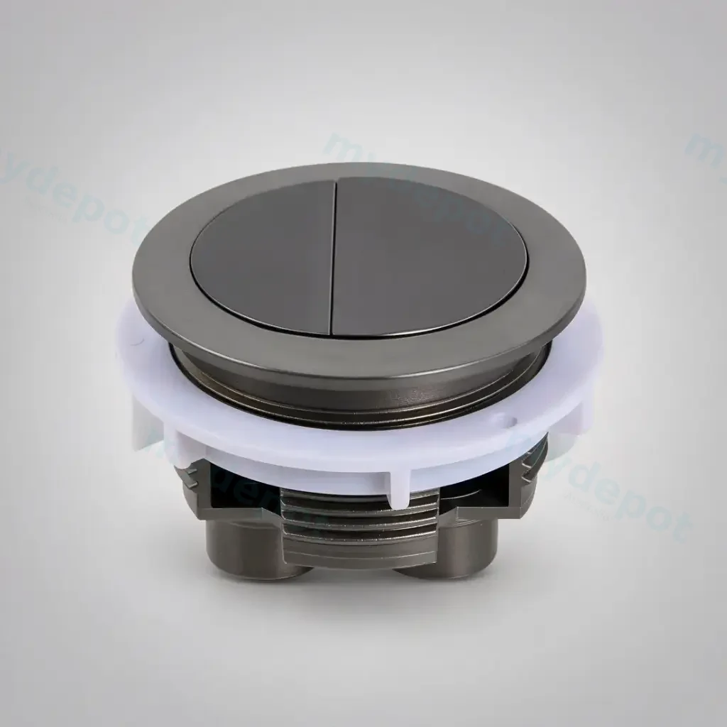 [56282] Round Press Button Gum Metal
