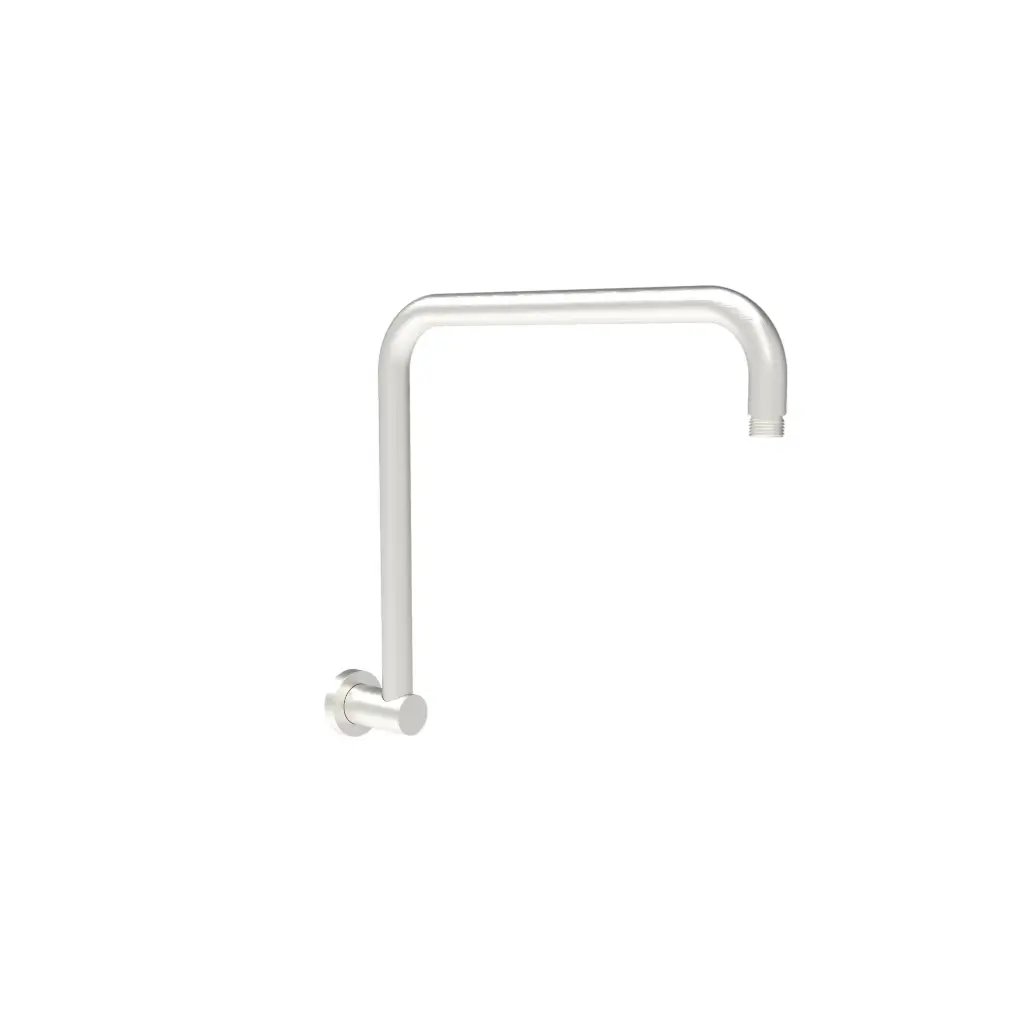 Round Rectangle Curved Shower Arm Brushed Nickel