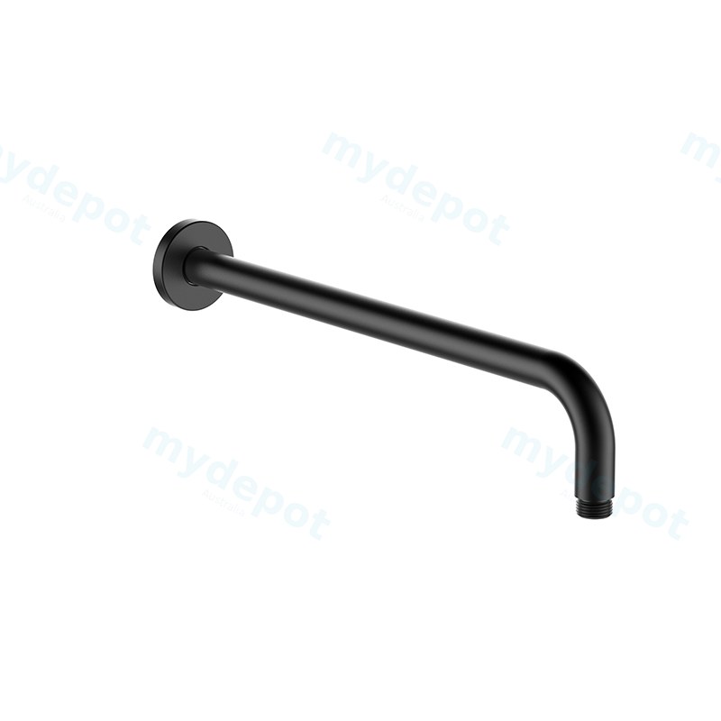 Round Shower Arm Matte Black